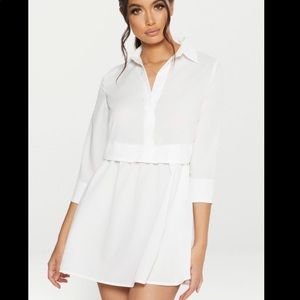 White Layer Shirt Dress